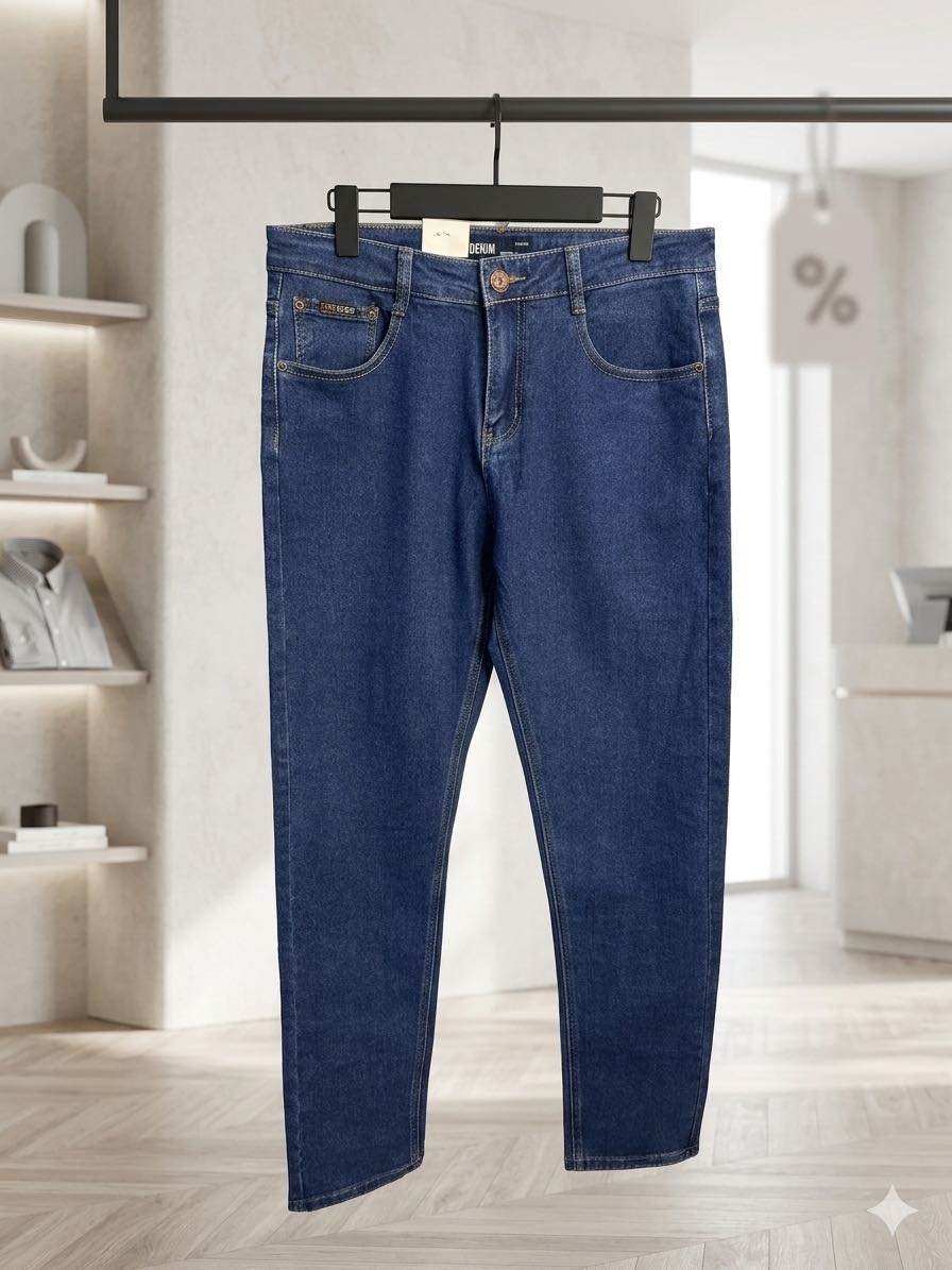 Джинсы прямые Denim темно-синий