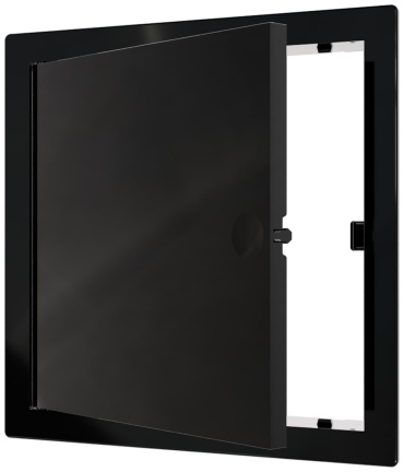 EVECS люк L1515N BLACK, черный, санитарный, настенный, 150х150 мм