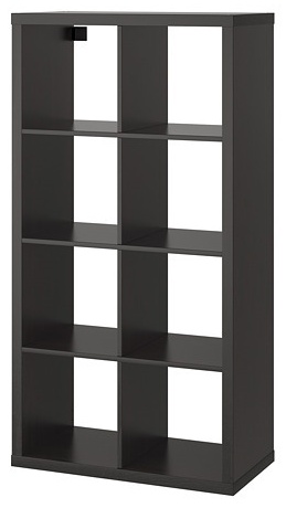 Стеллаж напольный IKEA KALLAX 004.719.48, 77x39x147 см, коричневый