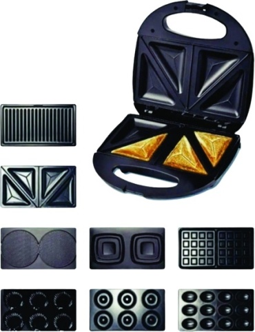 Вафельница SOKANY SK-BBQ-140 черный, серый