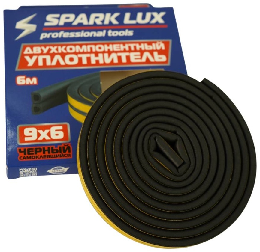 Уплотнитель Spark Lux, вспененная резина EPDM 6 м x 9 мм