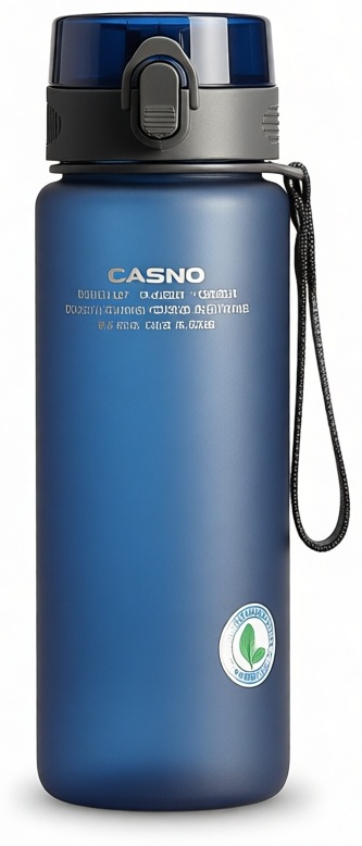 Бутылка Casno 0.85 л синий, флип-топ, пластик