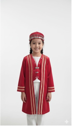Национальный костюм ALTYNAY KZ красный