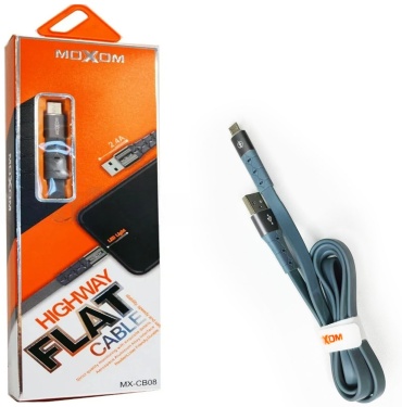 Кабель Moxom USB 2.0 (F), micro-USB 2.0 (M), 1 м, серый