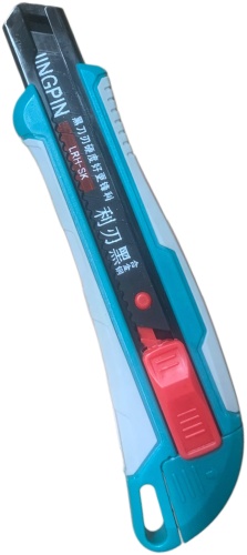 Канцелярский нож JcTop EQ2703 серый, бирюзовый