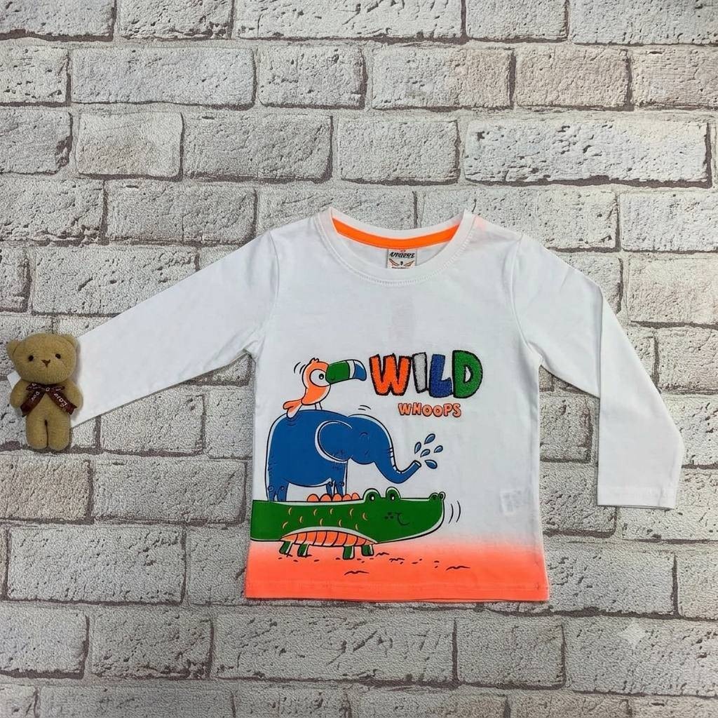 Свитшот Ahtan brand WHOOPS тигр белый, оранжевый