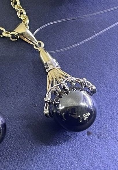 Подвеска DARI GOLD 853248 вес 4 г золото, бриллиант, жемчуг