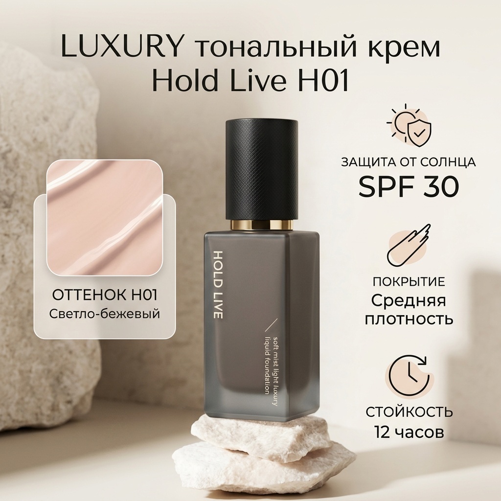 Hold Live LUXURY тональный крем H01 30 мл