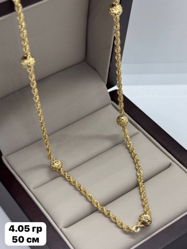 GOLD TIME 326889480 длина 50 см, вес 4.05 г золото, плетение веревка