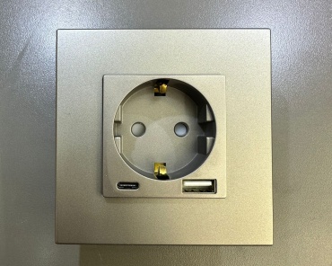 SMART HOME встраиваемая Smart home, электрический/USB цвет золотистый, серый