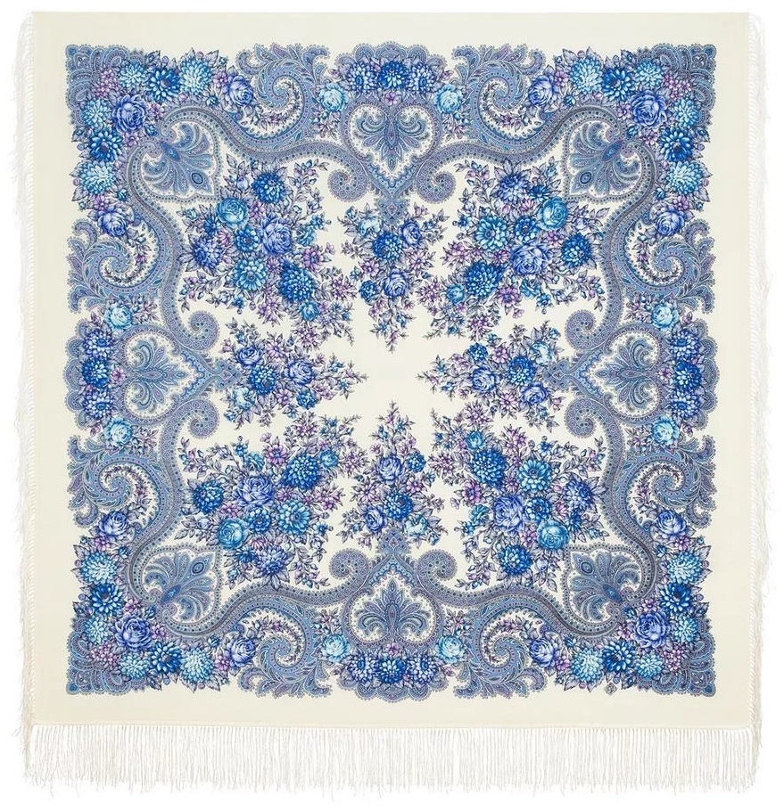 Платок Павловопосадский платок шерсть 125 x 125 см