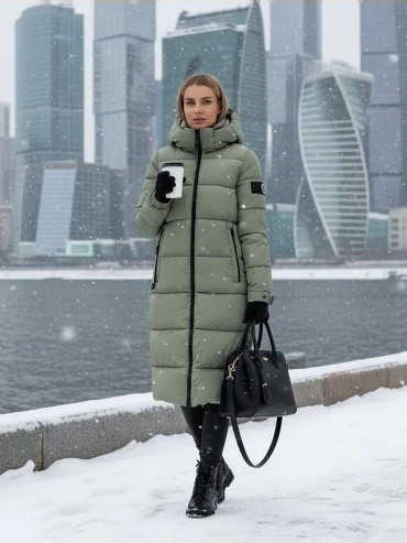 Пуховик черный