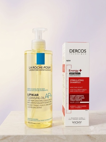 Vichy La Roche-Pasay Lipikar Cleansing Oil AP+M + Vichy Dercos Energy+ шампунь масло 400 мл