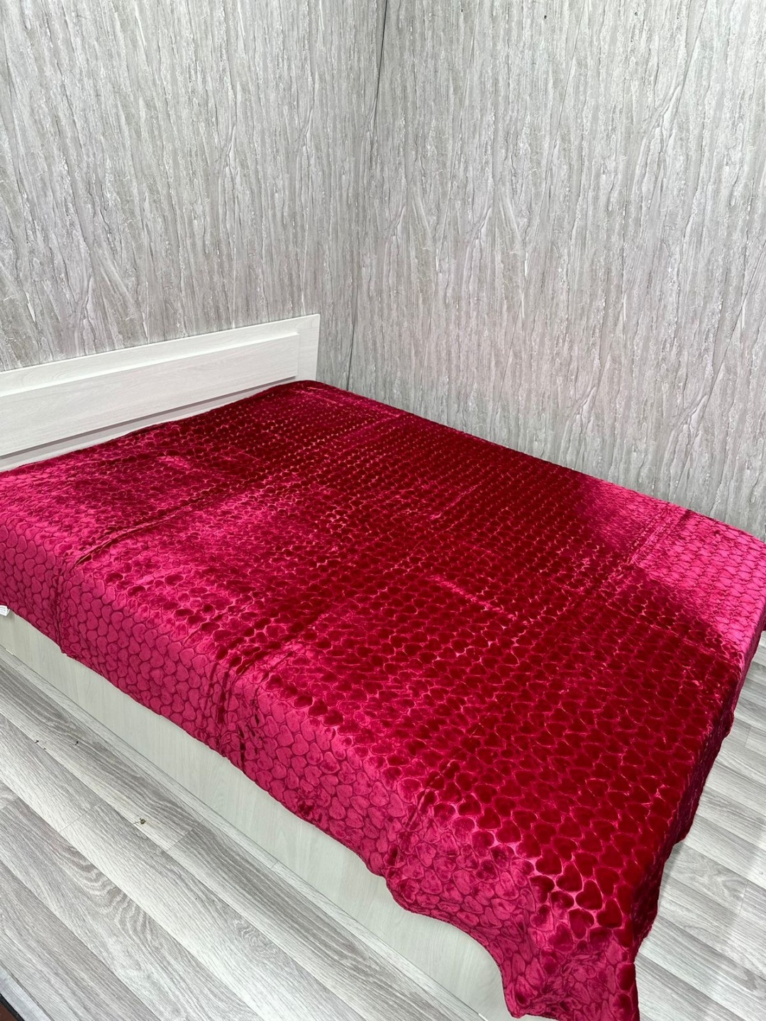 Плед Home Collection Сердце 200х230 см, бамбук, бордовый