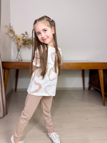 Комплект Kocak kids белый, бежевый