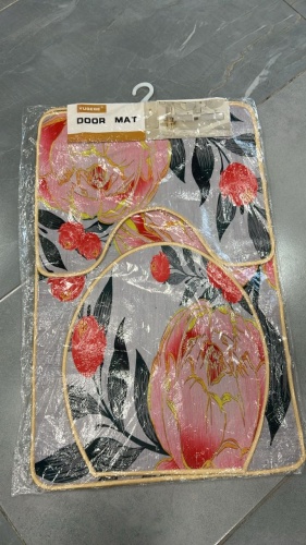 Door mat комплект ковриков 3коврик 80x50 см, резина, текстиль