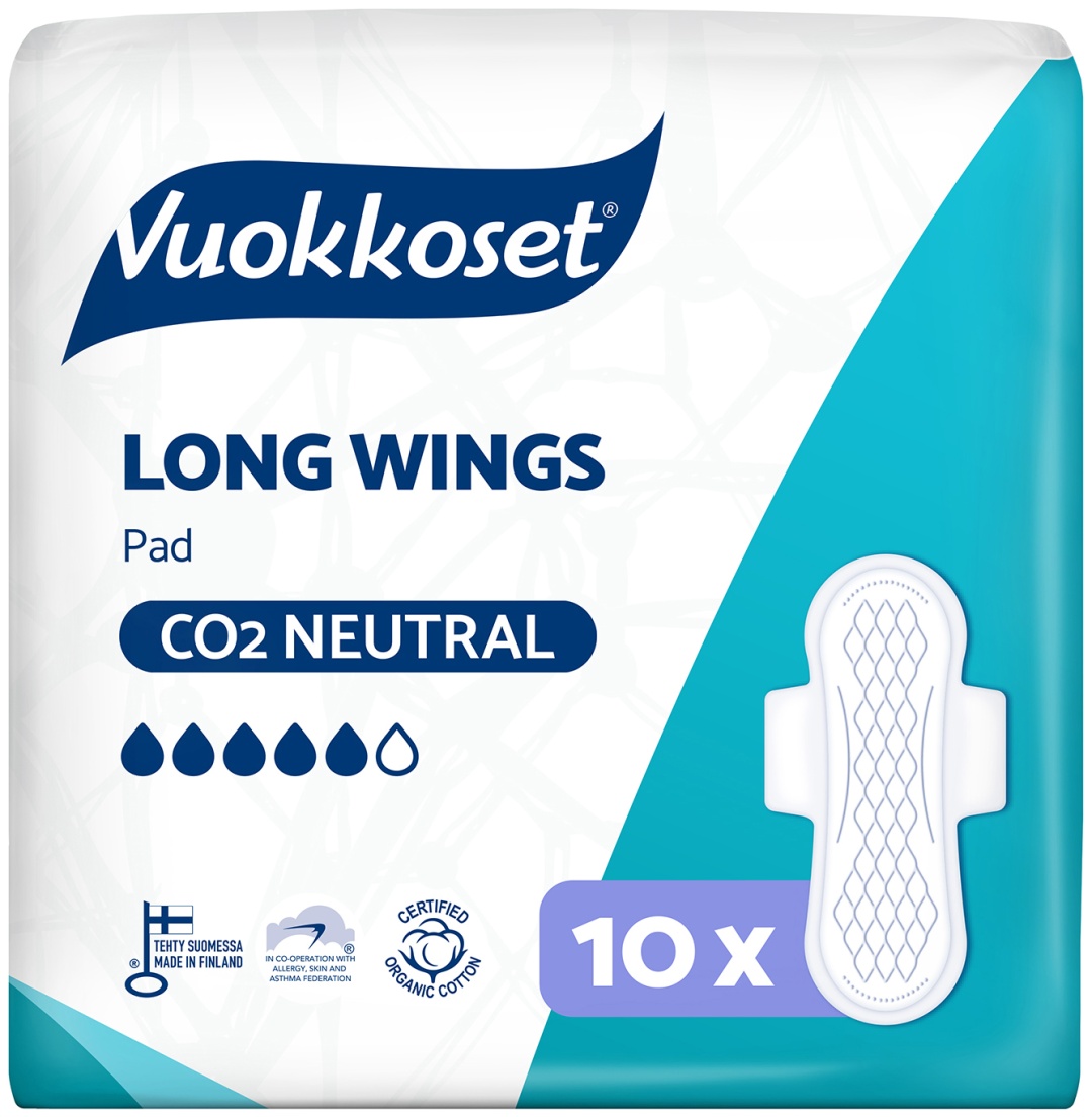 Vuokkoset прокладки VUOKKOSET LONG WINGS 10 шт