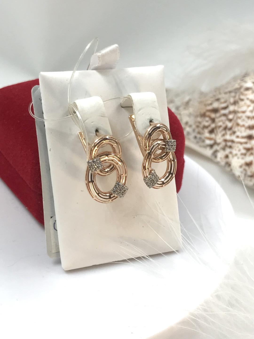 Серьги Кристалл-L Aya вес 329 г золото, фианит