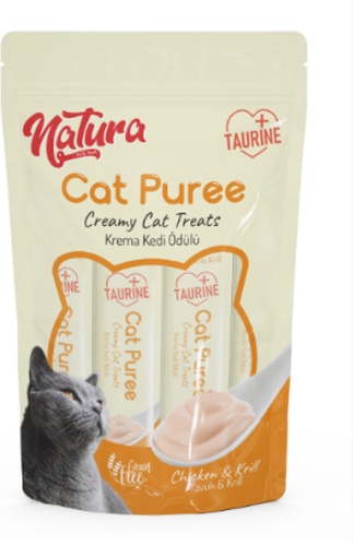 Natura пюре курица, криль 60 г