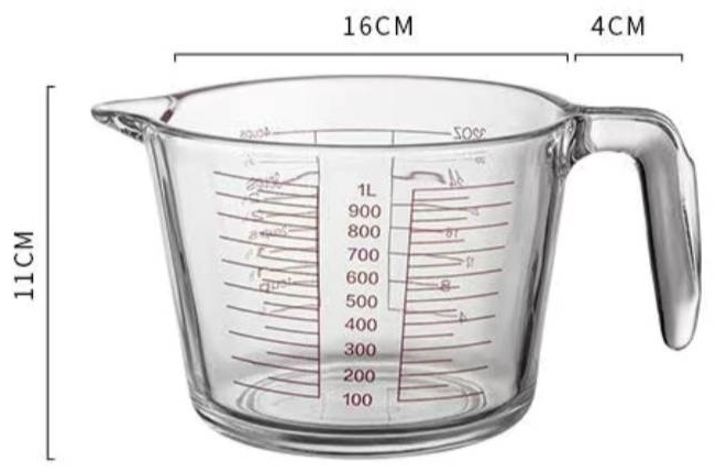 Мерный стакан 1000 мл, стекло