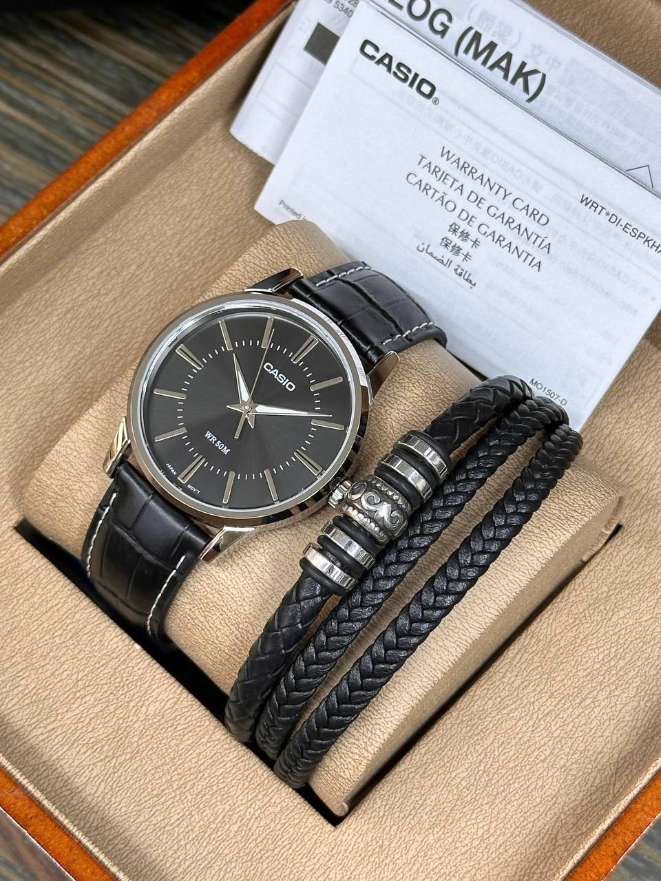 Кварцевые CASIO MTP-1033BL-1AVDF нержавеющая сталь