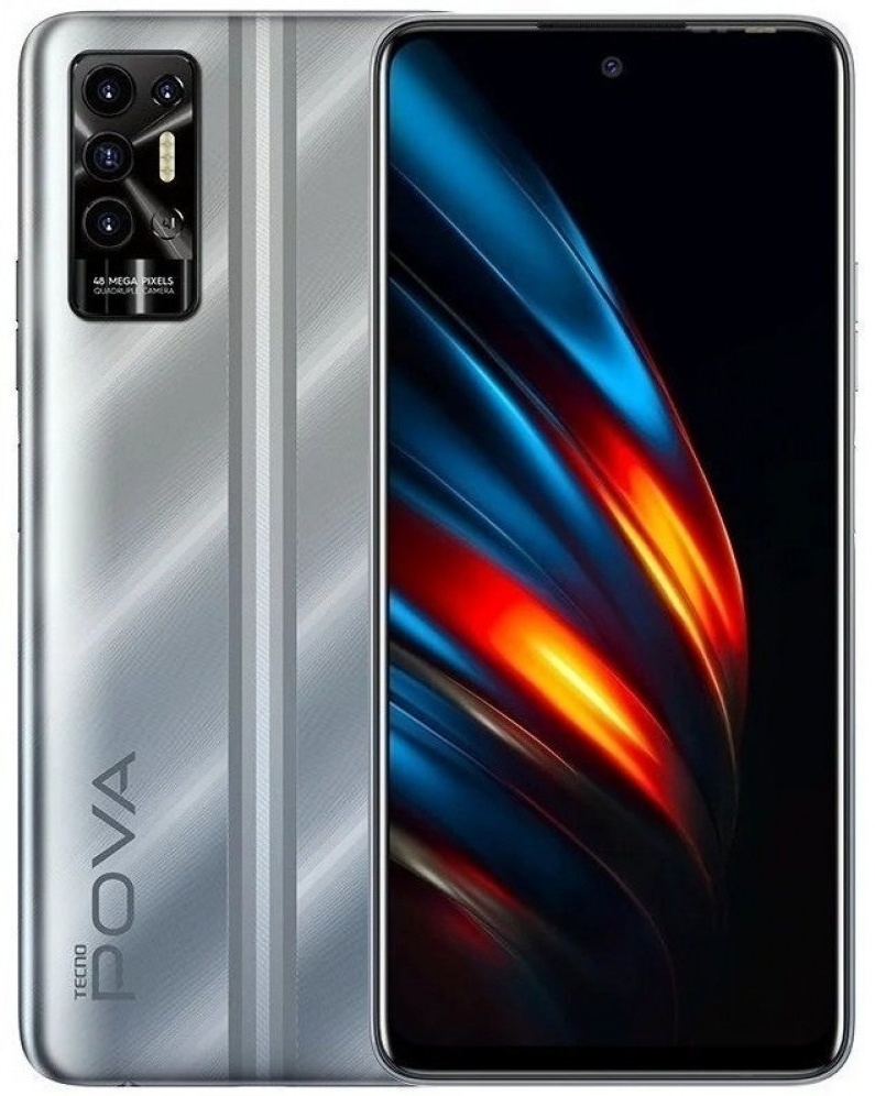 Смартфон TECNO Pova 2 4 ГБ/64 ГБ серебристый