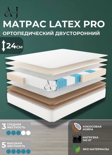 Матрас AQ JAINAQ Latex Pro, 190x200x24 см