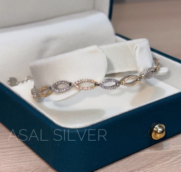 ASAL SILVER 100367 длина 18 см, вес 8.2 г серебро, плетение якорное
