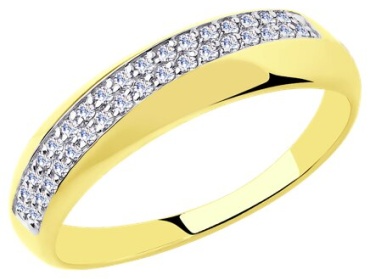 Diamant RIN-DI-585-850619-175 размер 17.5 вес 1.61 г золото, фианит