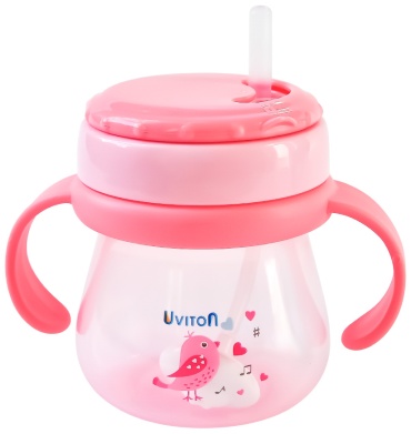 Поильник-непроливайка Uviton, 250 мл, розовый