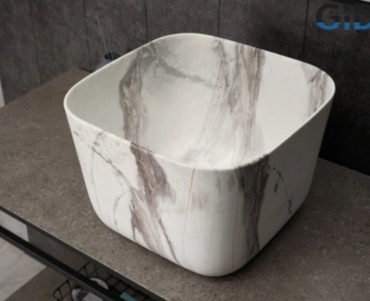 Раковина GID-ceramic Mnc9301 накладная квадратная 36х36 см, керамика