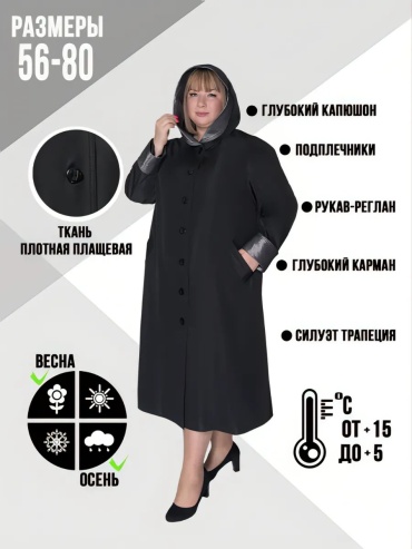 Тренчкот черный