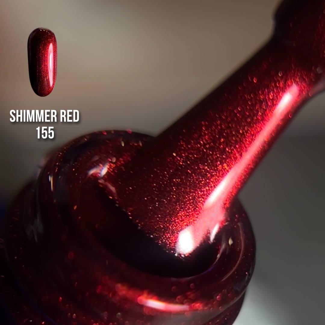 SPECTRUM гель-лак Shimmer Red 155 глянцевое 10 мл