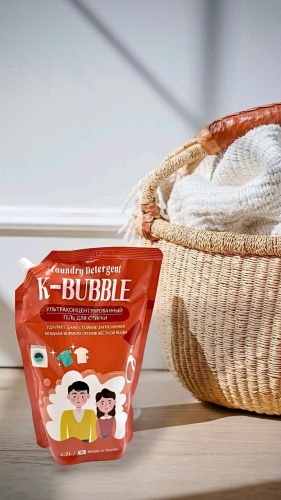 K-BUBBLE Ультраконцентрированный гель для стирки 1.2 л