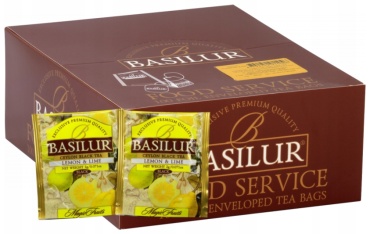 Чай Basilur Lemon & Lime черный листовой 100 пакетиков