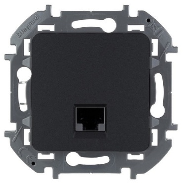 Legrand встраиваемая Розетка RJ45,5UTP,антрацит(673828)INSPIRIA,компьютерная,одинарная, компьютерный (RJ45),