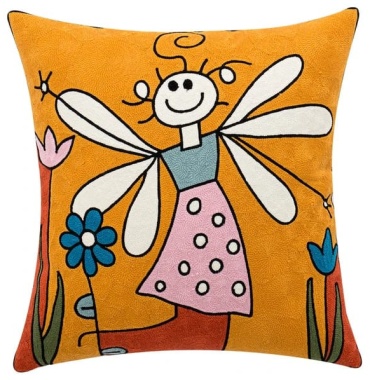 Подушка декоративная Decoromania 45x45 см, вышивка