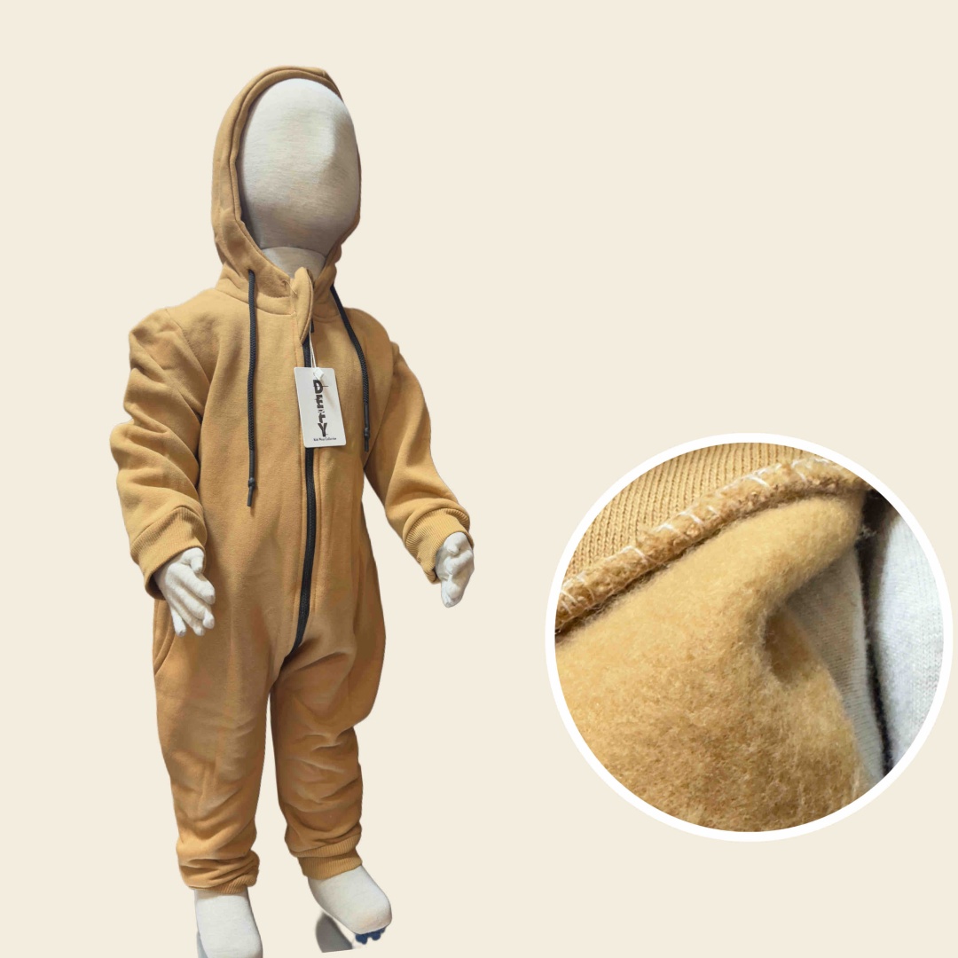 Утепленный комбинезон коричневый