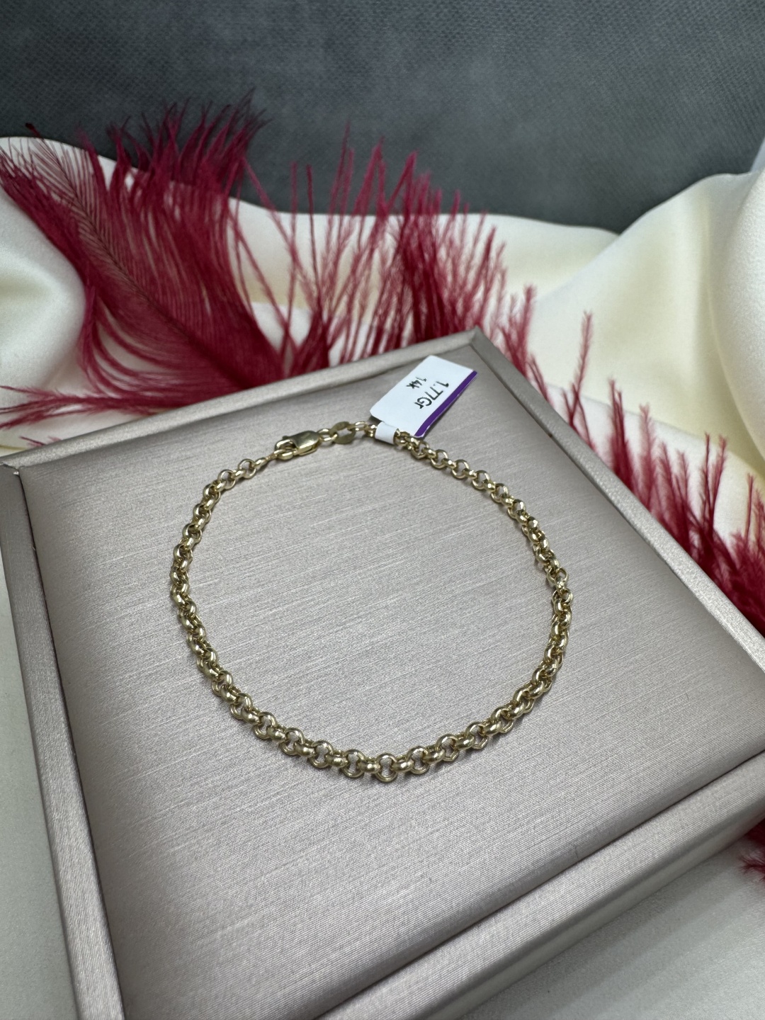 Altyn_Gold 505449250 длина 16.5 см, вес 1.77 г золото, плетение шопард