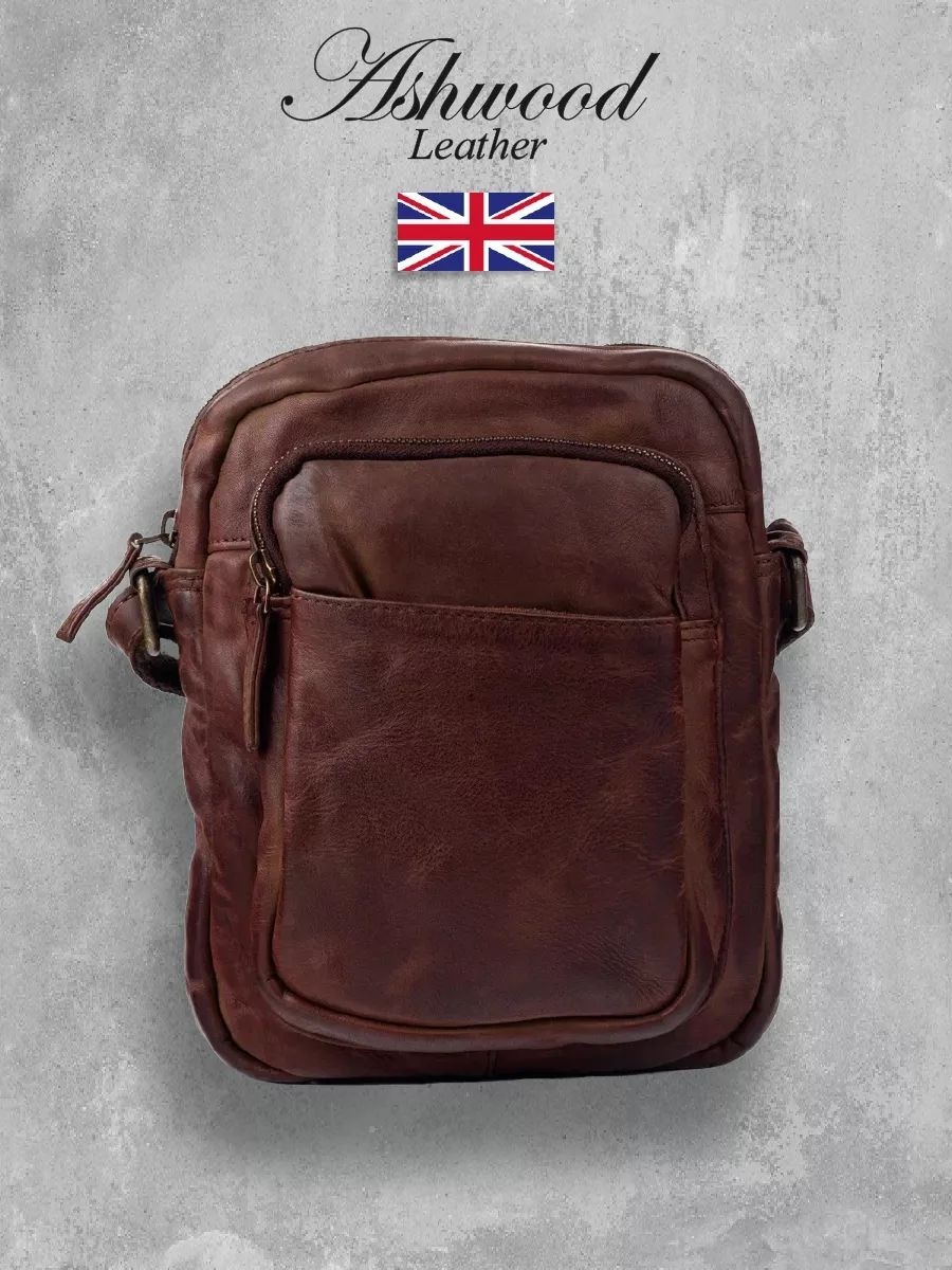 Мини-сумка Ashwood Leather натуральная кожа коричневый