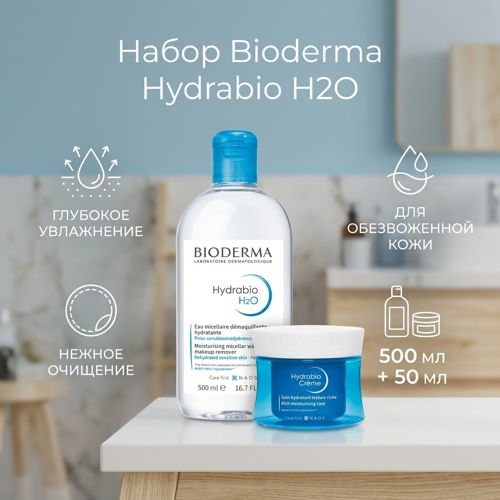 Bioderma Hydrabio H2O набор по уходу за лицом для женщин