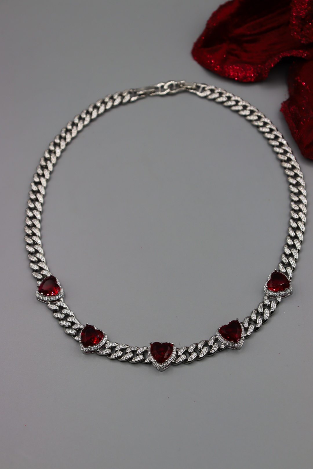 Fashion Jewelry длина 45 см медицинская сталь, кристаллы Swarovski, цирконий