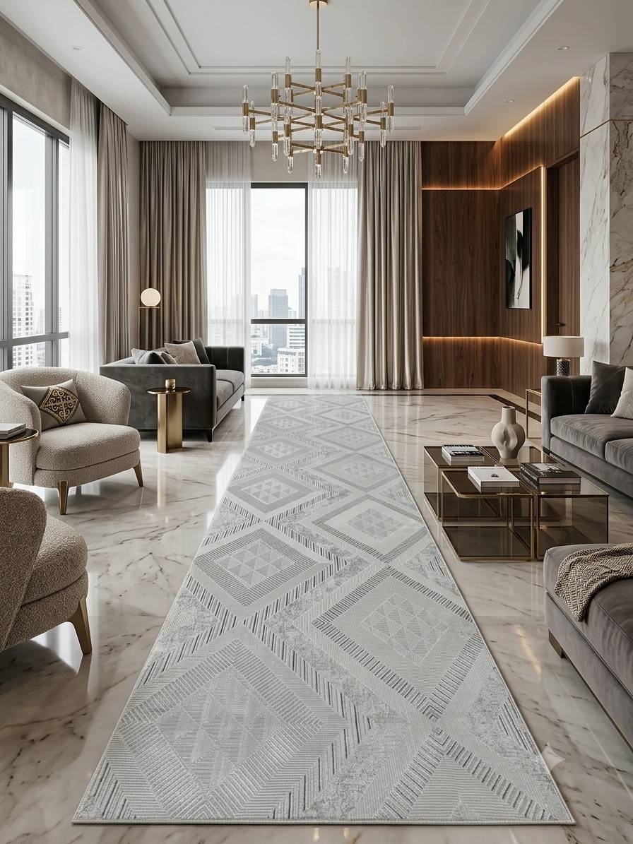 Ковровая дорожка Bal Carpet короткий ворс, полиэстер, шелк, 150 см x 6 м