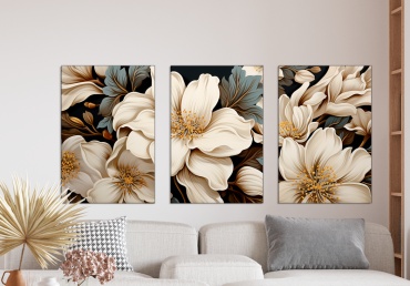 Room Art KZ модульная картина Интерьерная картина цветы 200x100 см