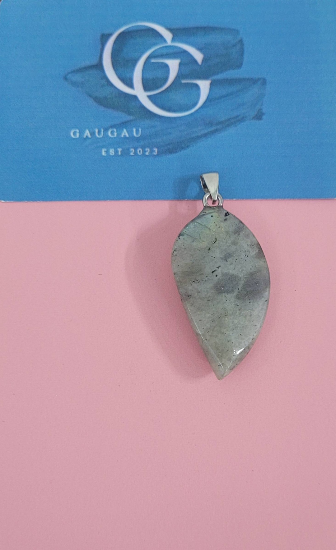 Подвеска GAUGAU металл, лабрадорит