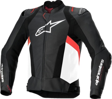 Alpinestars Missile v3 Airflow Leather Jacket черный, белый, красный 50