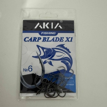 Крючок для рыбалки AKIA CARP BLADE X1 карповый серебристый 20 шт