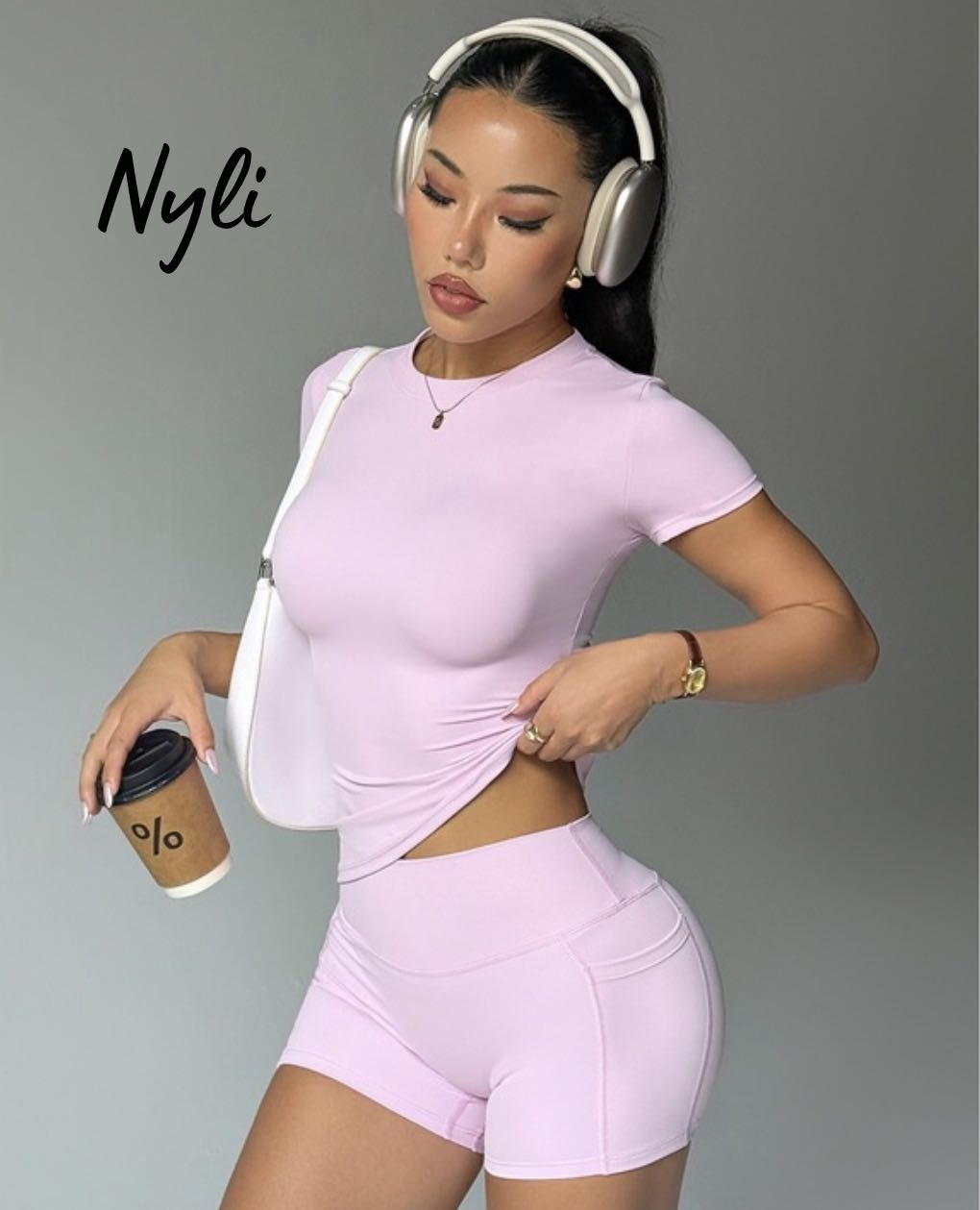 Спортивный костюм Nyli светло-розовый