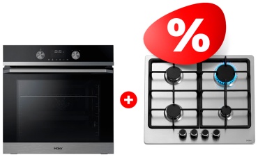 Haier HOQ-K5AAN3BX черный + варочная поверхность Haier HHX-M64CNX