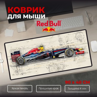 DAEMON Коврик для мыши "Red bull Formula 1" 900x400x4 мм мультиколор